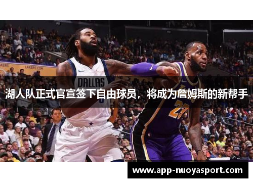 湖人队正式官宣签下自由球员，将成为詹姆斯的新帮手